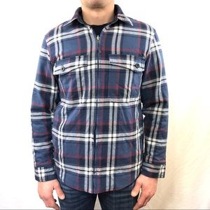 Ll Bean Plaid lined Reversible Jacket Shirt Size S